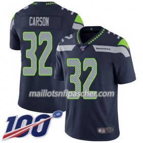 Maillot Seattle Seahawks Chris Carson 32 Nike Bleu 100th - Homme